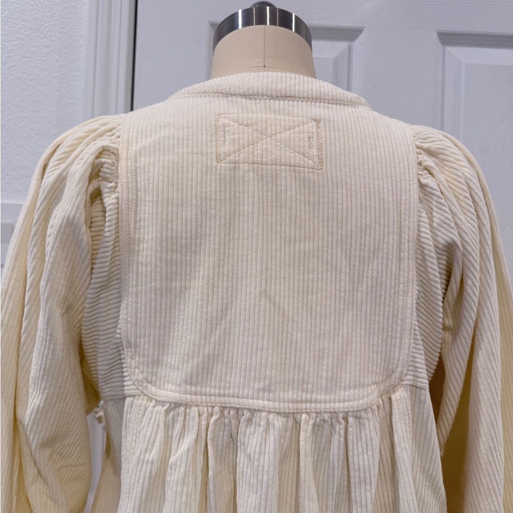 BNWOT Free People - We The Free Oversized Cream Buttoned Tunic Top - Picture 4 of 13